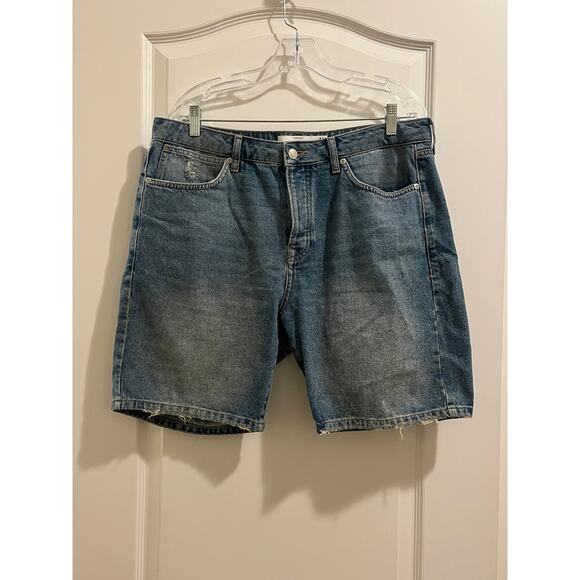 Topman Mens Slim Denim Shorts 8” - Picture 1 of 9